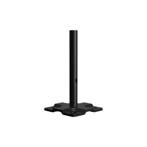 PEAK No-Dig Fencing 80mm x 80mm Black Steel Fence Flange Post Base For 0.9m Post